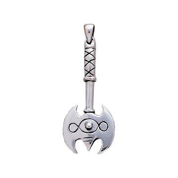 Battle Axe Silver Pendant TP525 - Jewelry